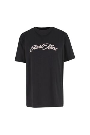 KARL KANI CURSIVE OVERSIZED Γυναικείο Κοντομάνικο - Μαύρο
